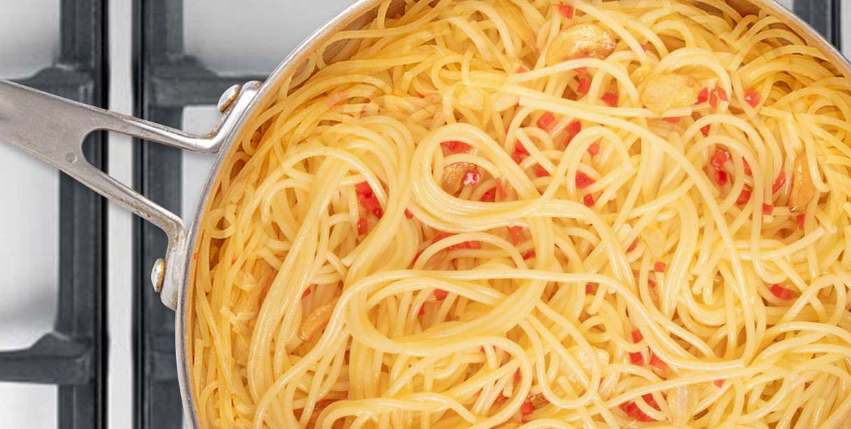 Спагеті аліо оліо, приготування